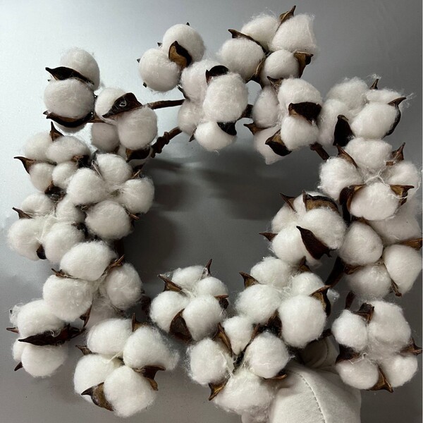 Factory wholesale cotton dried flower simulation cotton flower ring…