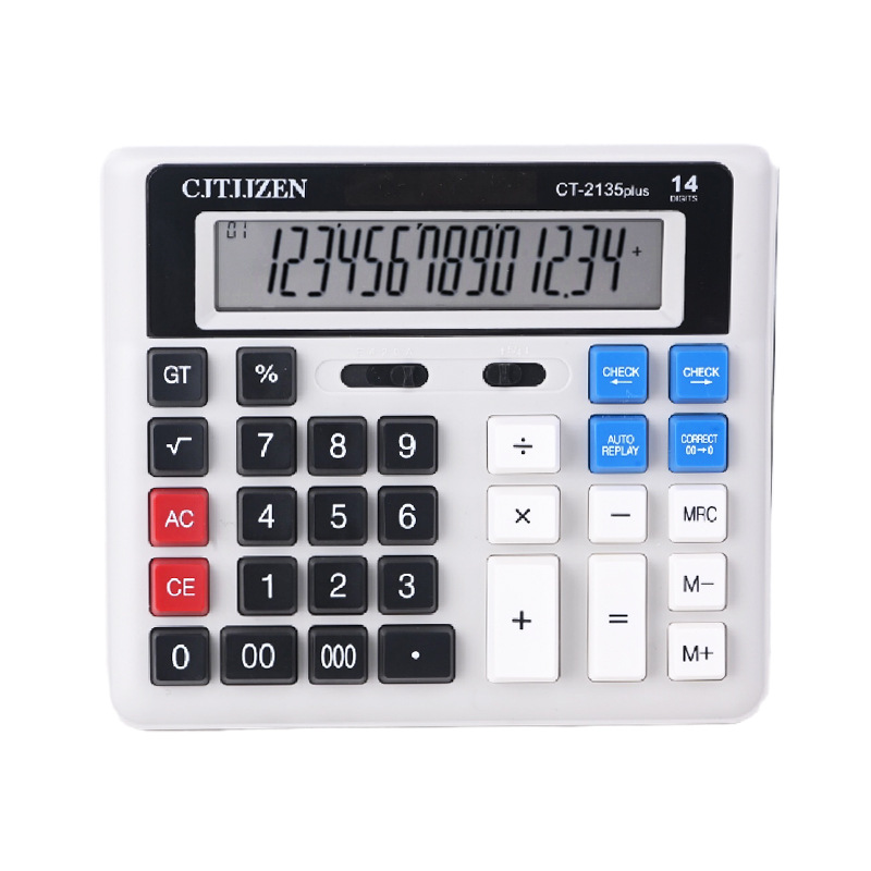 Fuente de fábrica calculadora Botón de computadora LSD fuente de alimentación dual computadora de pantalla grande suministros financieros al por mayor