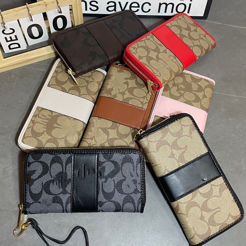 Koujia Genuine Leather Texture Women's Wallet Printed Bag Simple Fashion Clutch Bag Coin Purse Long Zipper Card Bag Trendy Koujia Genuine Leather Texture Women's Wallet Printed Bag Simple Fashion Clutch Bag Coin Purse Long Zipper Card Bag Trendy