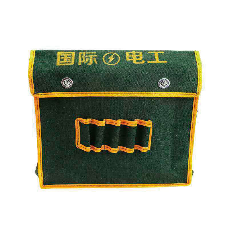 Bolsa de lona auténtica para electricistas, resistente al desgaste y duradera, bolsa cruzada portátil grande para uso en obras de construcción, bolsa de herramientas para herramientas de protección laboral.