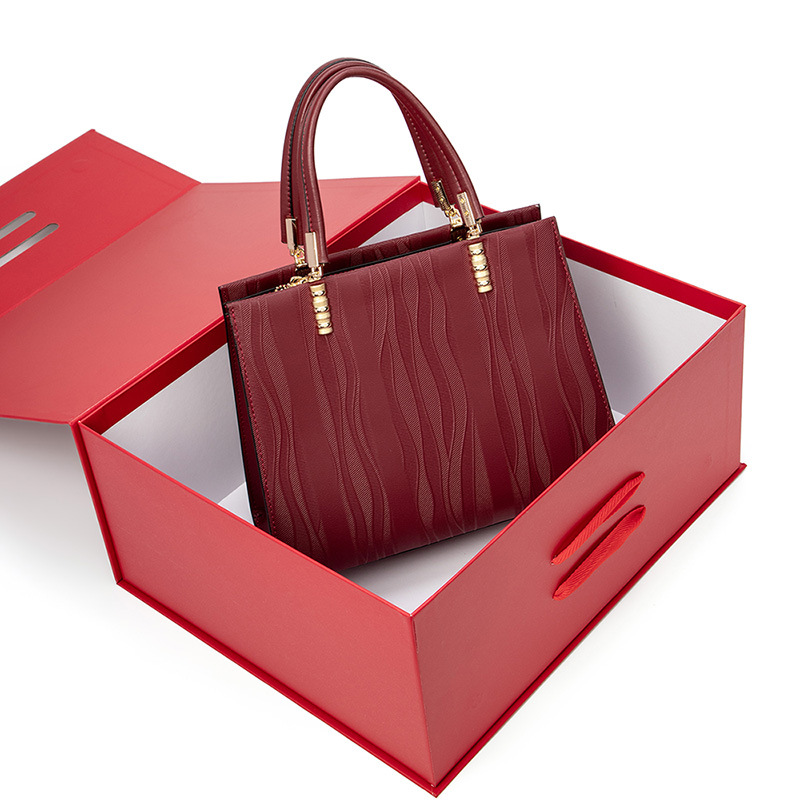 Bolso de boda rojo 2025, nuevo bolso de boda moderno y ligero de lujo para mujer, novia, bolso bandolera de gran capacidad, bolso para madre de mediana edad