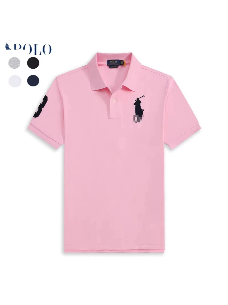 2026 год cross-border Raff RL POLO shirt мужская вышитая лошадь značок лацкан поло сShort-sleeved летний деловой повседневный футболка