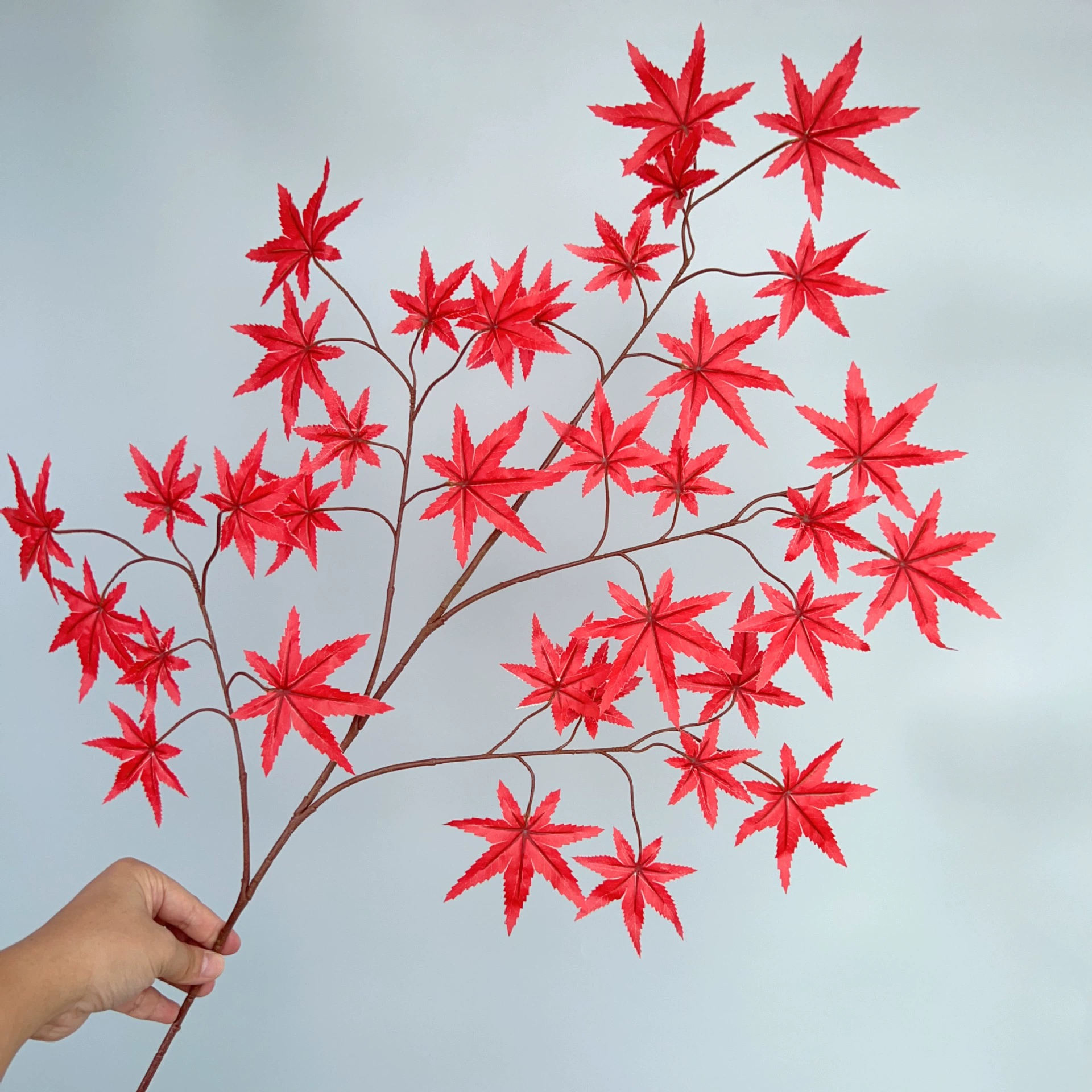 Моделирование Зеленый кленовый лист Мини-желтый кленовый лист Зеленый кленовый лист Сад Ландшафтный дизайн Кленовое дерево Поддельная ветка кленового листа Ручной Войлок Клейкая ткань Листья