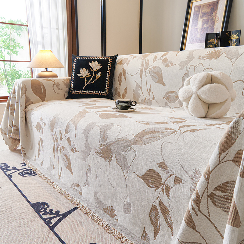 Plantas verdes toallas de sofá de alta calidad una cubierta de sofá general de cuatro estaciones cubierta de sofá cubierta de sofá manta