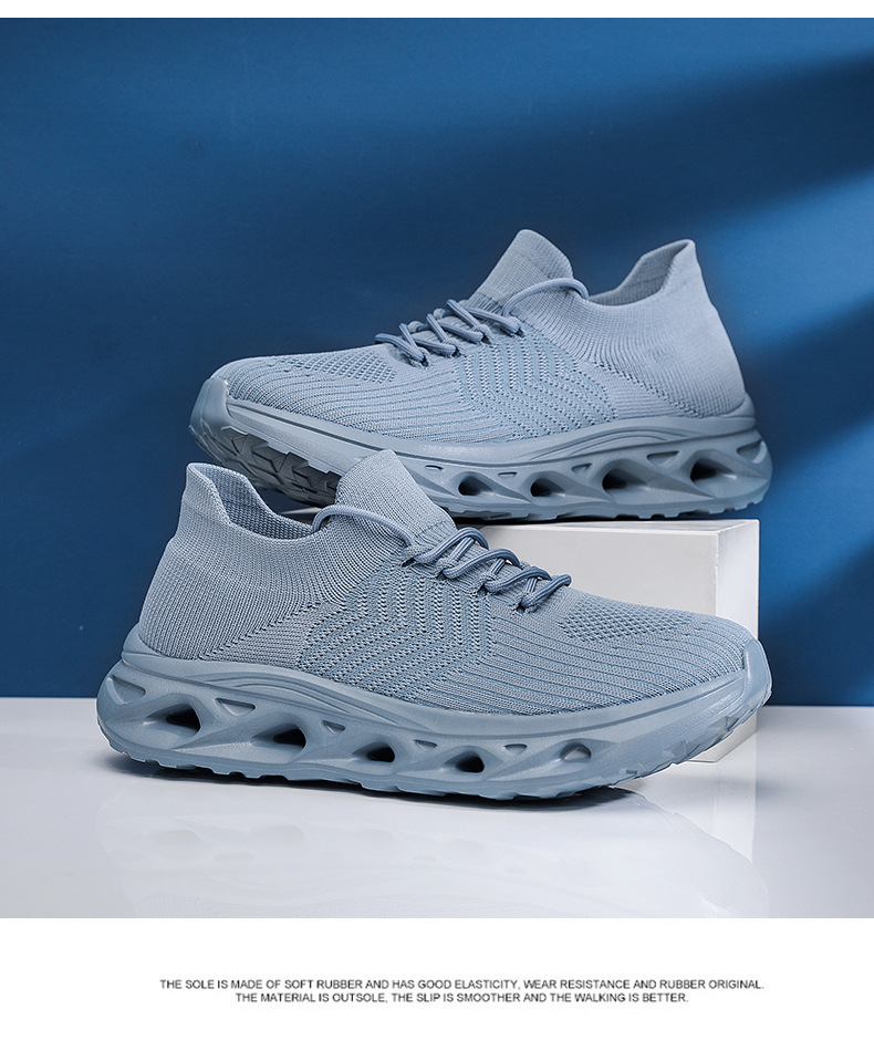 Popular Cross-border Plus-size Men's New Mesh Breathable Walking Shoes, Lightweight Height-increasing Thick-soled_vogvips.com