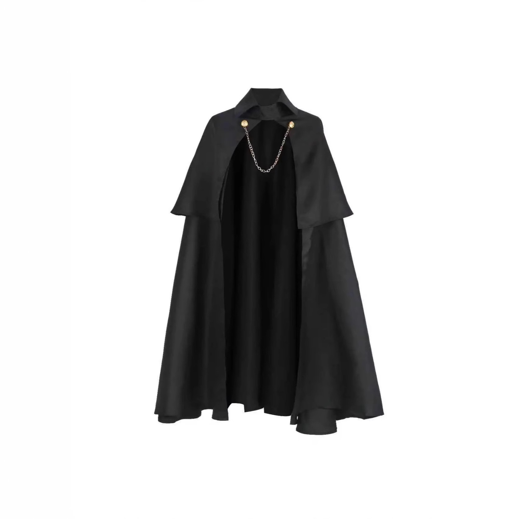 Amazon's New Gothic Cloak Halloween Gothic Dark Vampire Cos Cloak Performance Costume Ready for Sale