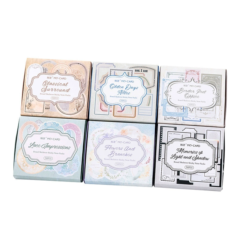 Mo Mo Box Hollow Copy Pool Material Plashed Tiring Revival Series Light Vocal Salt Frame Border Handbook DIY Decoration