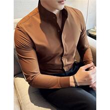 A 74514 Stand-collar slim men's shirt ����������ʿ������