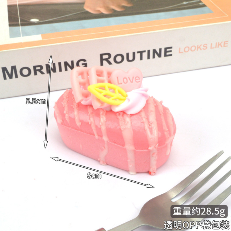 食品冷蔵庫マグネット PU クリームストロベリーケーキマグネット付きケーキルームデザートショップ装飾品冷蔵庫マグネット模擬食品|undefined