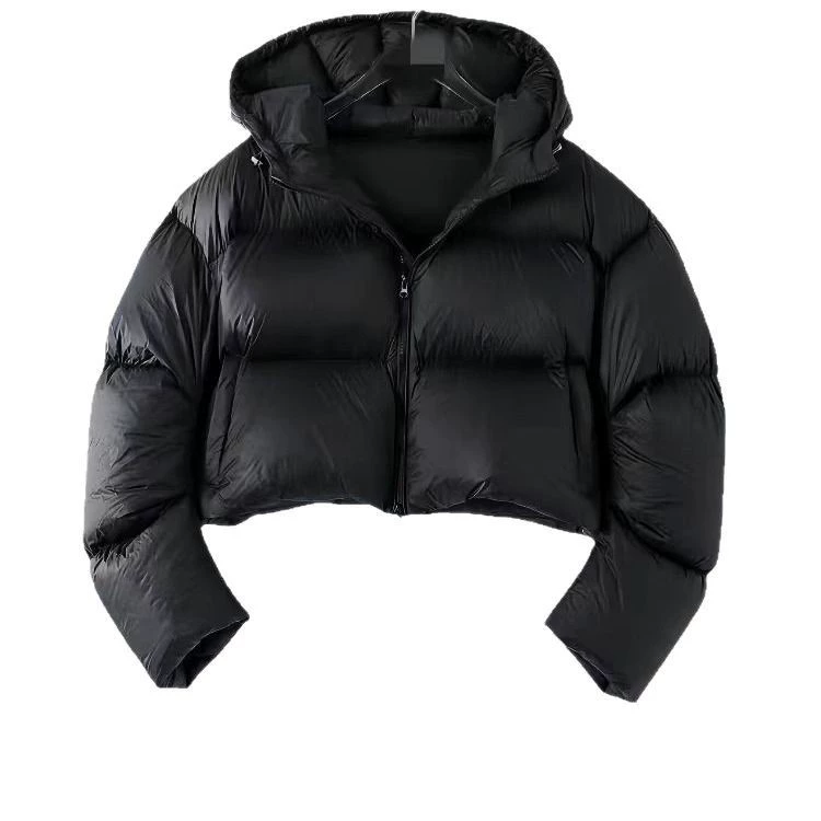 Элитный пуховик, демисезонная короткая худи, Oversize