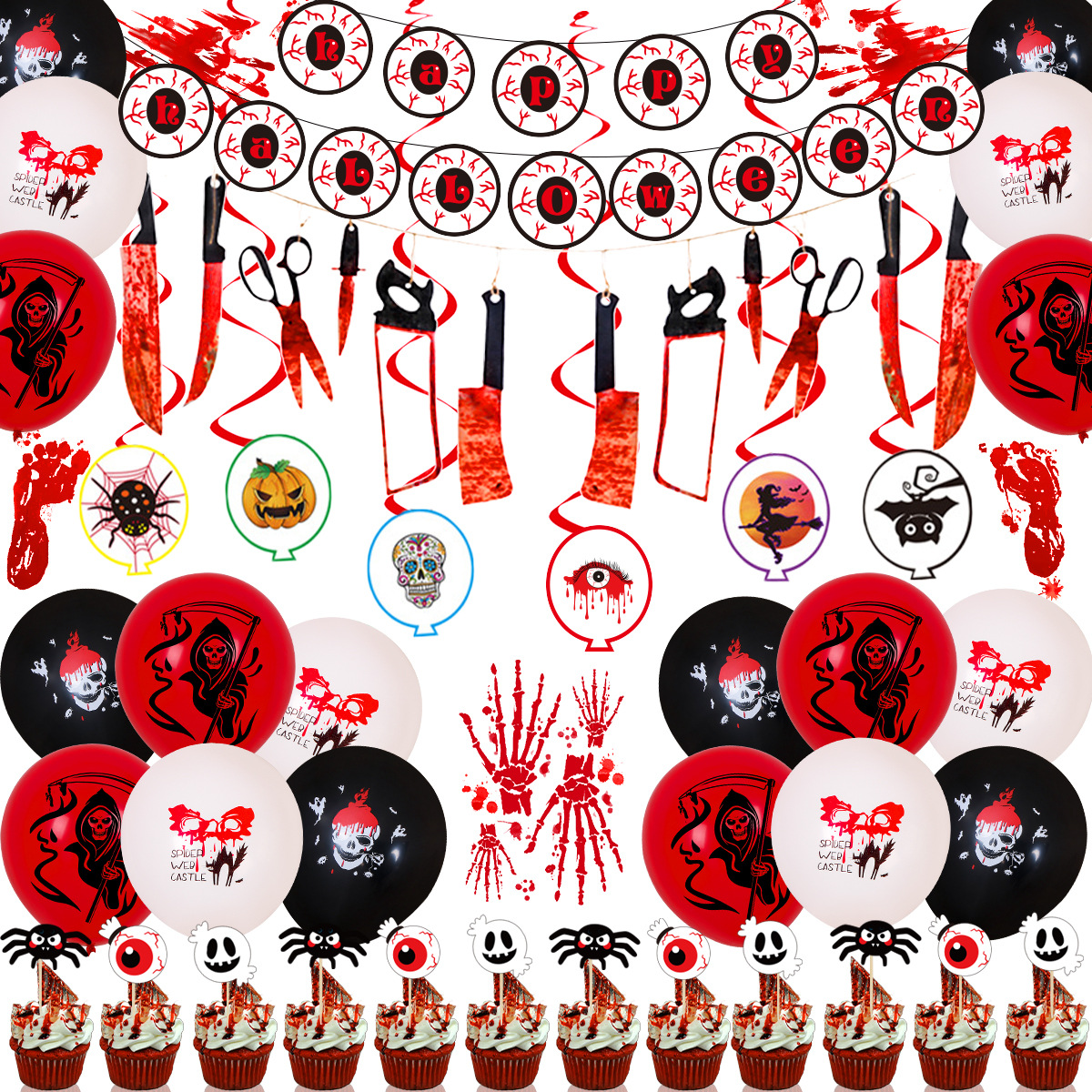 Nuevo traje de globo de Halloween Festival de fantasmas transfronterizo decoración de fiesta bar centro comercial diseño de ambiente traje de globo