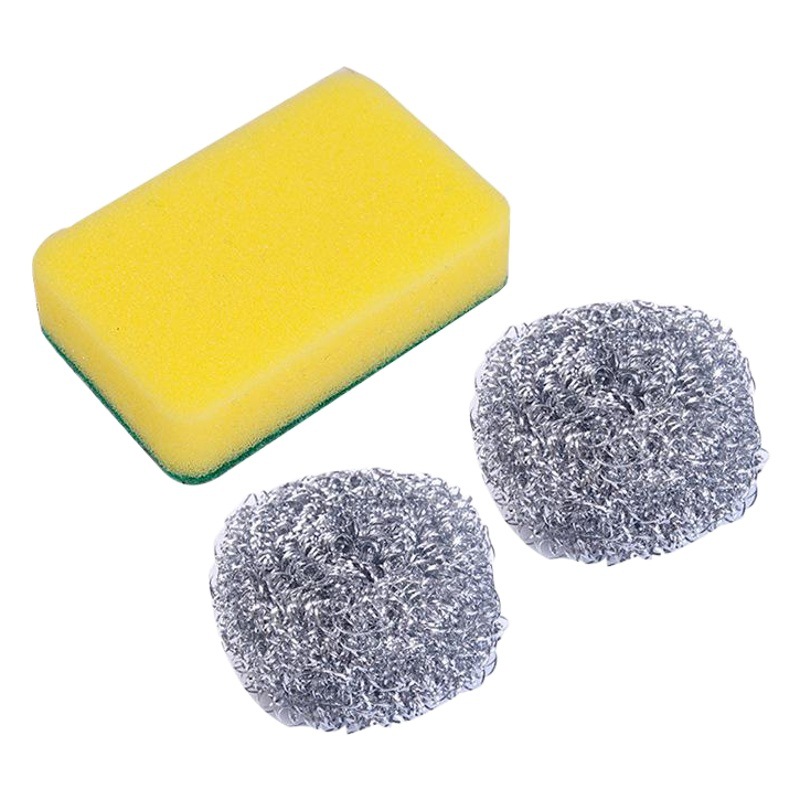 Bola de limpieza de acero inoxidable lavado de platos nano esponja traje de limpieza de alambre de acero cepillo de bolas plato toalla suministros de cocina