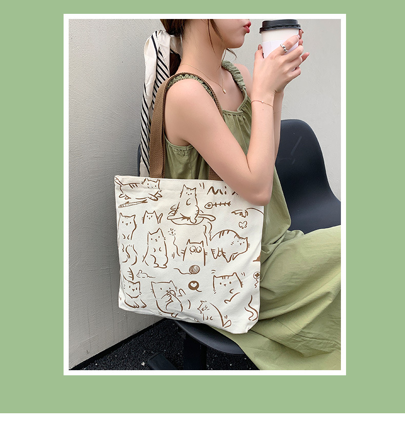 Women's Fashion Animal Canvas Shopping Bags display picture 7