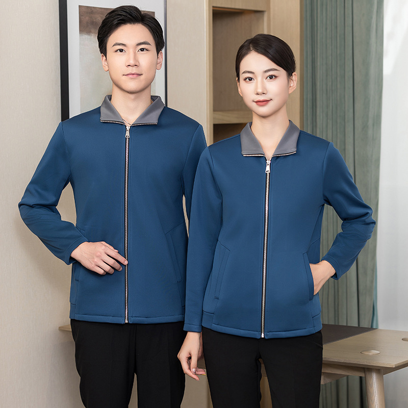 保洁工作服长袖秋冬装女酒店客房小区物业商场清洁工
