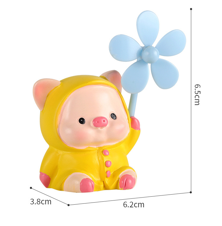 Cute Windmill Yellow Duck Car Ornament Electric Bicycle Decoration