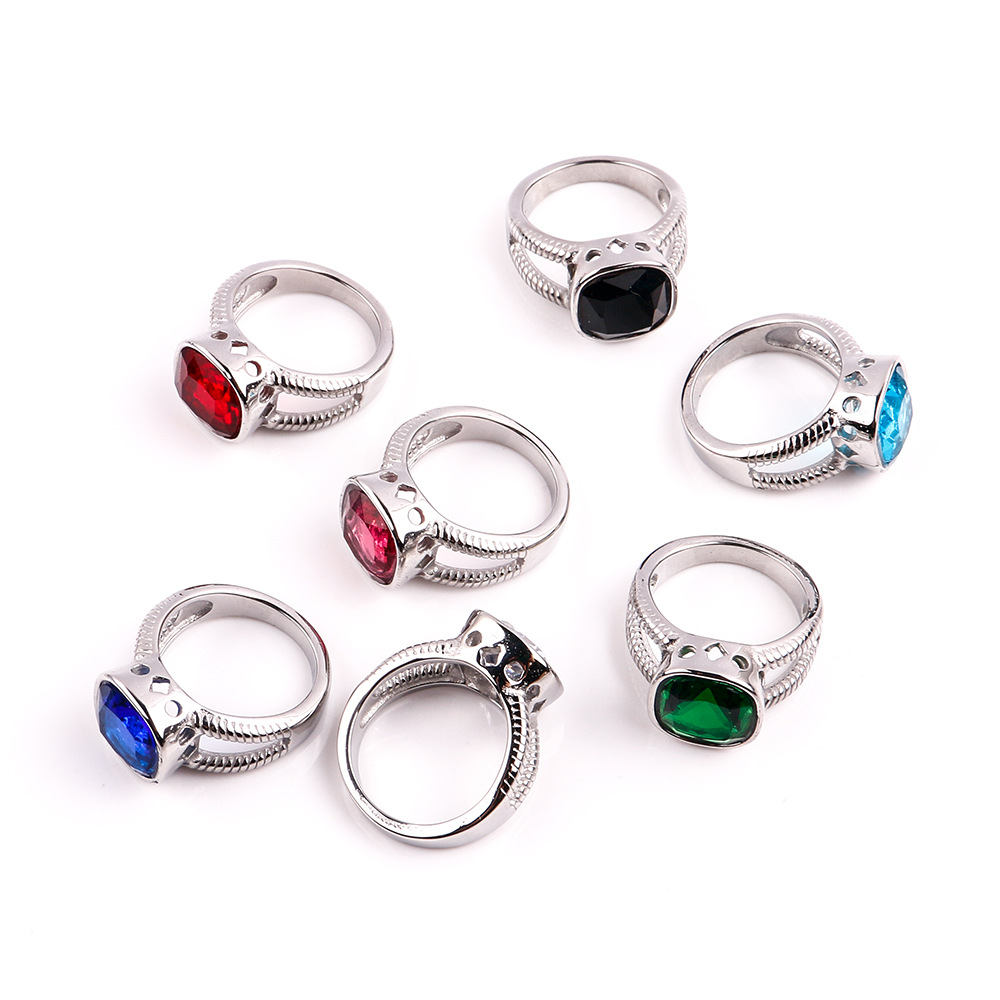 Fashionable multicoloured trend ring stainless steel
