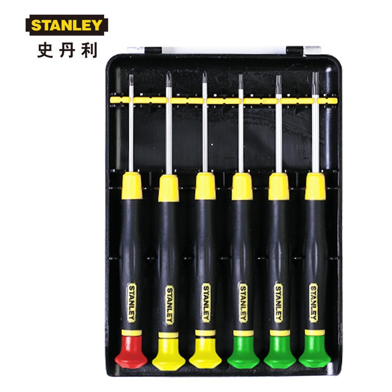 史丹利6件套一字、十字、花形微型螺丝批组套 66-391-23