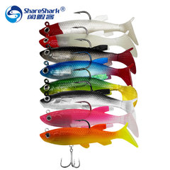 Largemouth Bass Killer T-Tail Fish Multicolor Available Lead Fish Soft Fish 14g 8cm Casting Lure Bass Specific Soft Bait