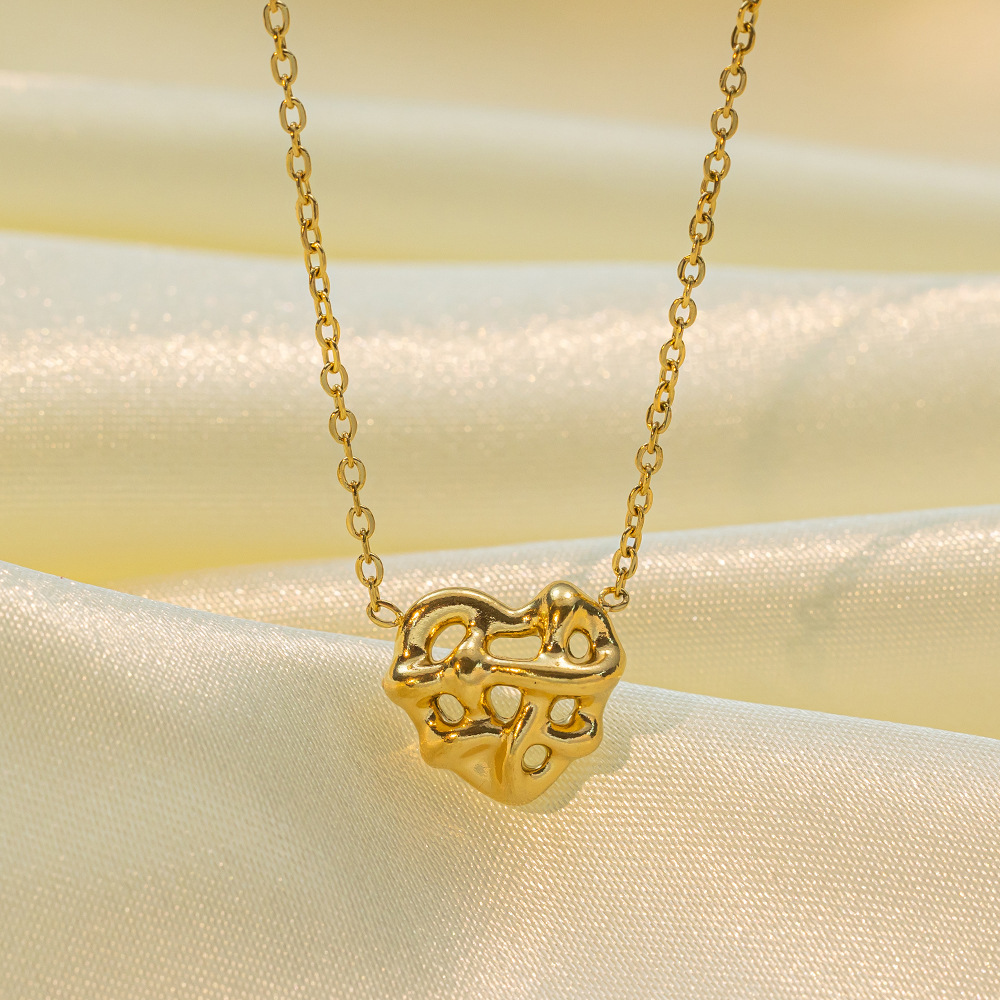 8g Weight PVD Coated Gold Plating Process 18K Real Gold Plated Plating Material 304 Stainless Steel Pendant Material Layered Necklaces, Pendant Necklace Classification 304 Stainless Steel Chain Material Paperclip Chain, cable chain, Twisted Rope Chain Chain Type 1 Piece Quantity Casual, Daily, Date Occasion 304 Stainless Steel Material Heart Shape Pattern Women's Gender Sweet, IG Style Style Plating Craft Heart Shape Titanium Steel Sweet IG Style Layered Necklaces Pendant Necklace 5