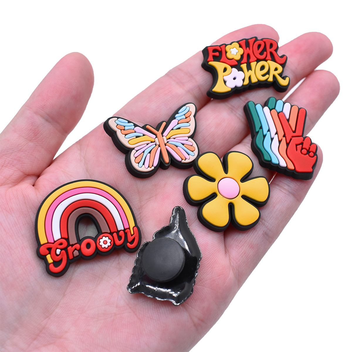 Summer, Spring Season Unisex Gender Cartoon Shoe Accessories Pvc Slippers Summer Spring Shoe Buckle