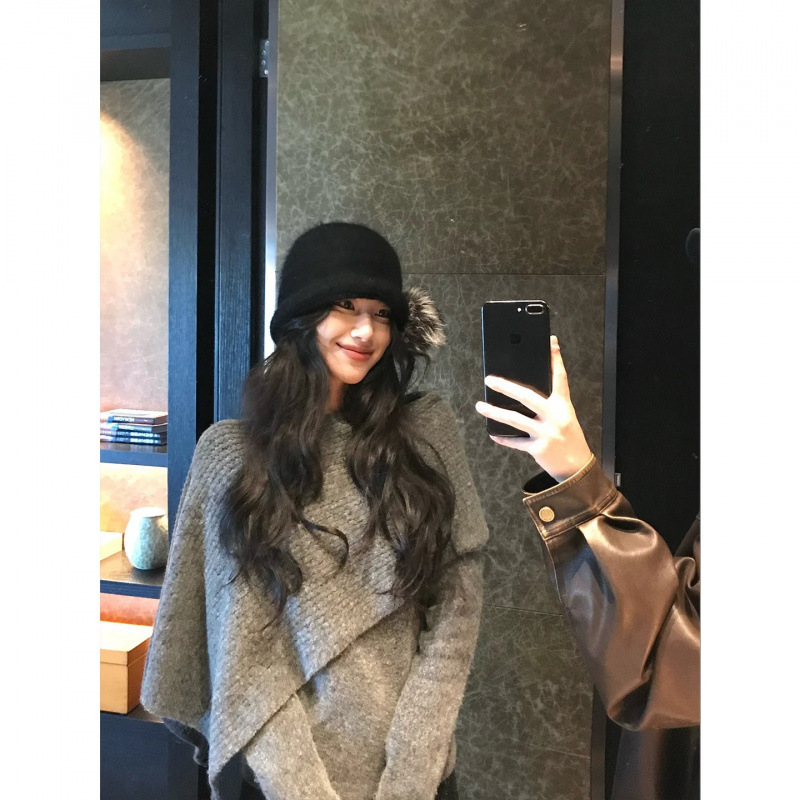 DaqianwithU Wind and Snow Willow Wool Comfortable Skin-Friendly Relaxed Atmosphere Cape Shawl Sweater DaqianwithU Wind and Snow Willow Wool Comfortable Skin-Friendly Relaxed Atmosphere Cape Shawl Sweater