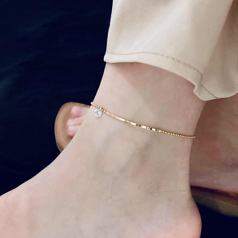 Tobillera de celebridad de Internet para mujer, tobillera sexy, nuevo estilo, no se decolora, lavable, smiley ins, diseño de nicho, joyería