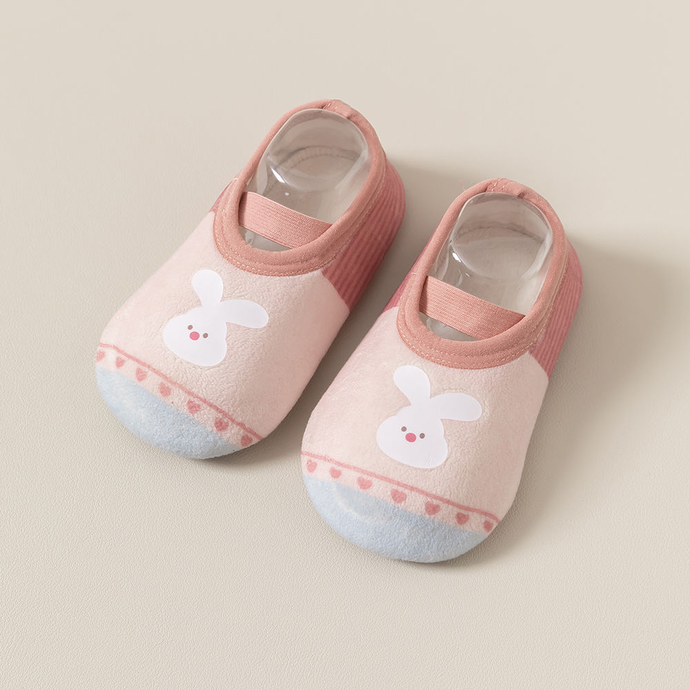 317 # A pair of pink rabbits / 6-10 months xs size is suitable for feet within 12cm