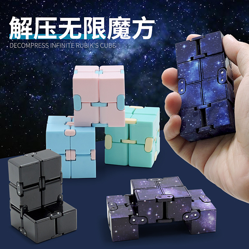 thumbnail image 2 of Nuevo juguete de descompresión del cubo de Rubik ilimitado, artefacto de salida creativo, descompresión, color de macarrón, yema del dedo, cubo de Rubik, 2 of 5