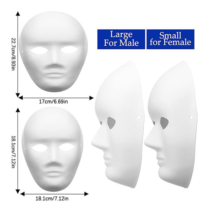 Ventas transfronterizas máscaras de pulpa DIY máscaras de ópera de Pekín máscaras en blanco para niños graffiti dibujado a mano para hombres y mujeres baile de maquillaje