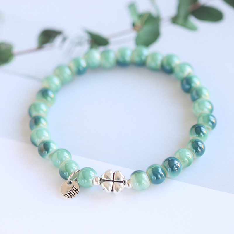 Fashion Four Leaf Clover Beaded Womenu0027S Bracelets 1 Piece