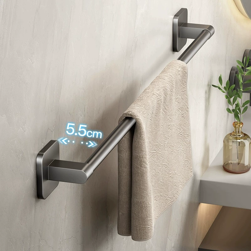 Bath towel, hanging rod, universal slippers, storage system