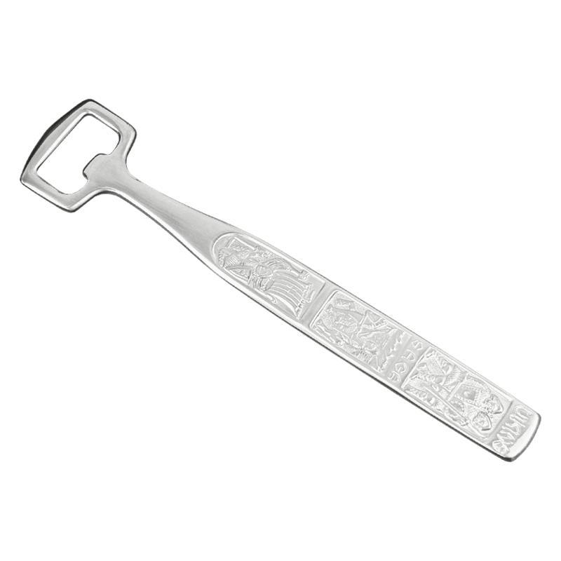 18 / 10 abrebotellas de cerveza de acero inoxidable retro en relieve casero personalidad creativa destornillador elevador de tapa de alta calidad