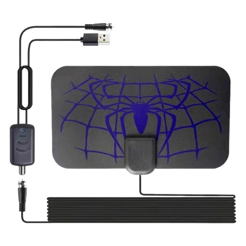 Новая Крытая HD-ТВ-антенна с рисунком паука со съемным усилителем, трансграничная антенна для внешней торговли