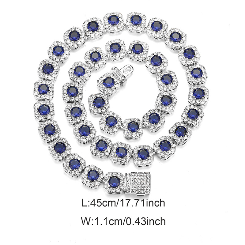 Fashion Geometric Alloy Inlay Rhinestones Unisex Necklace 1 Piece