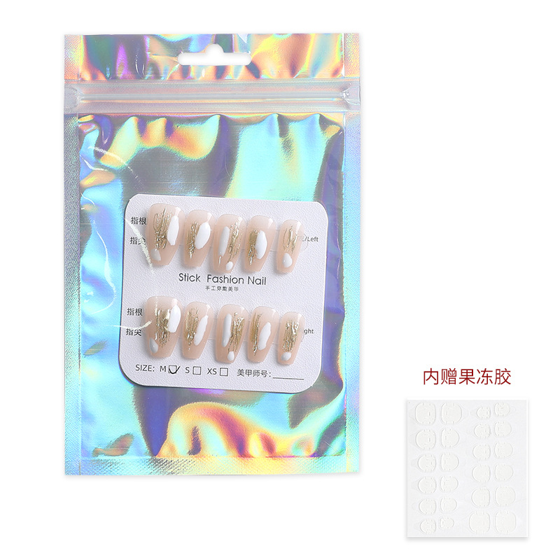 Uña hecha a mano 2023 nuevo parche de uñas transparente de alta gama parche de uñas falso parche de uñas corto