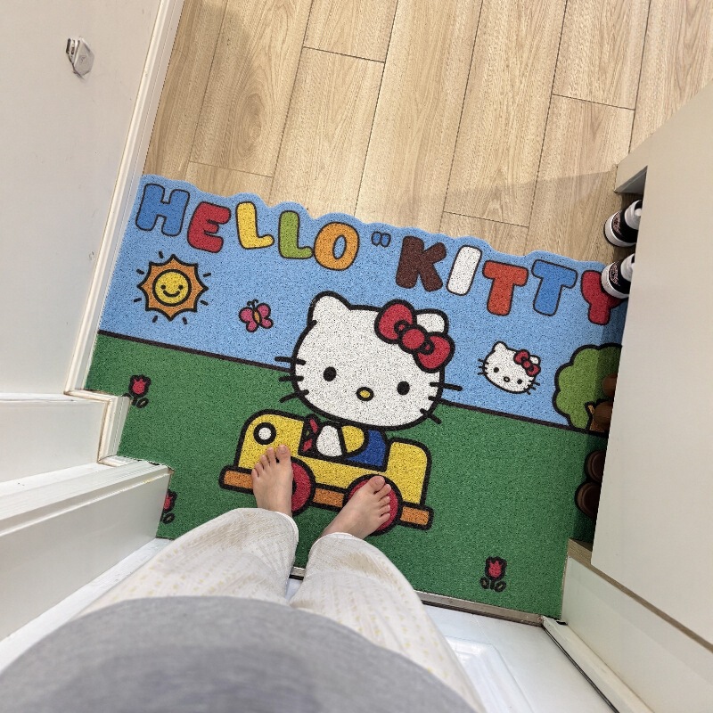 Hello Kitty Silk Loop Entrance Door Mat, Easy to Maintain, Can Be Cut, Pvc Non-Slip Floor Mat, Dirt-Resistant, Wear-Resistant, Dust-Proof Foot Mat Hello Kitty Silk Loop Entrance Door Mat, Easy to Maintain, Can Be Cut, Pvc Non-Slip Floor Mat, Dirt-Resistant, Wear-Resistant, Dust-Proof Foot Mat