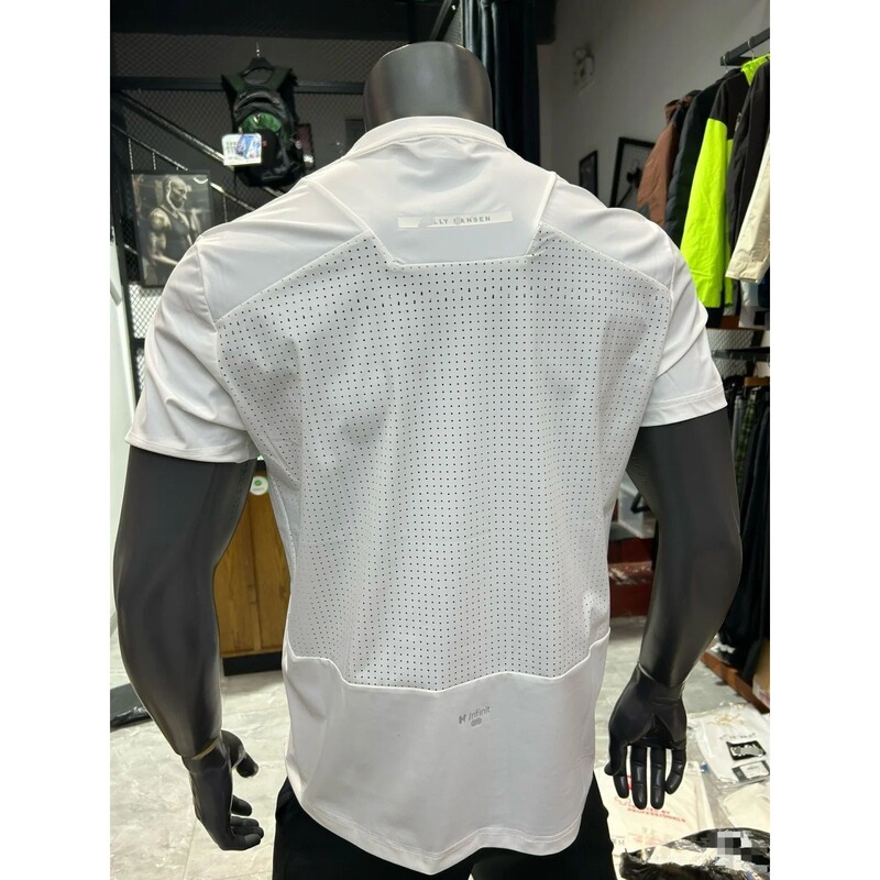 夏用メンズ半袖Tシャツ、汚れにくい、ゆったり大きいサイズ、速乾性、ラウンドネック、五分袖メッシュスポーツTシャツ|undefined
