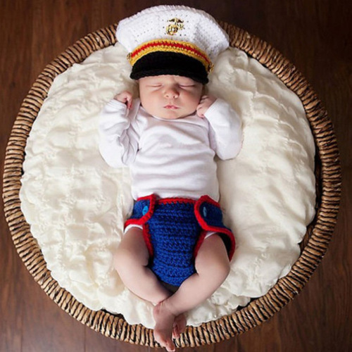 Cross-border e-commerce newborn photography clothing baby wearing suit infant handmade knitting cartoon animal style children's clothing