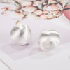 Matte small design advanced earrings, high-quality style