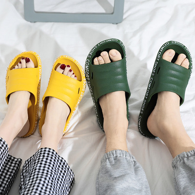 新款室内浴室居家拖鞋批发情侣EVA厚底拖鞋home slippers潮流女鞋