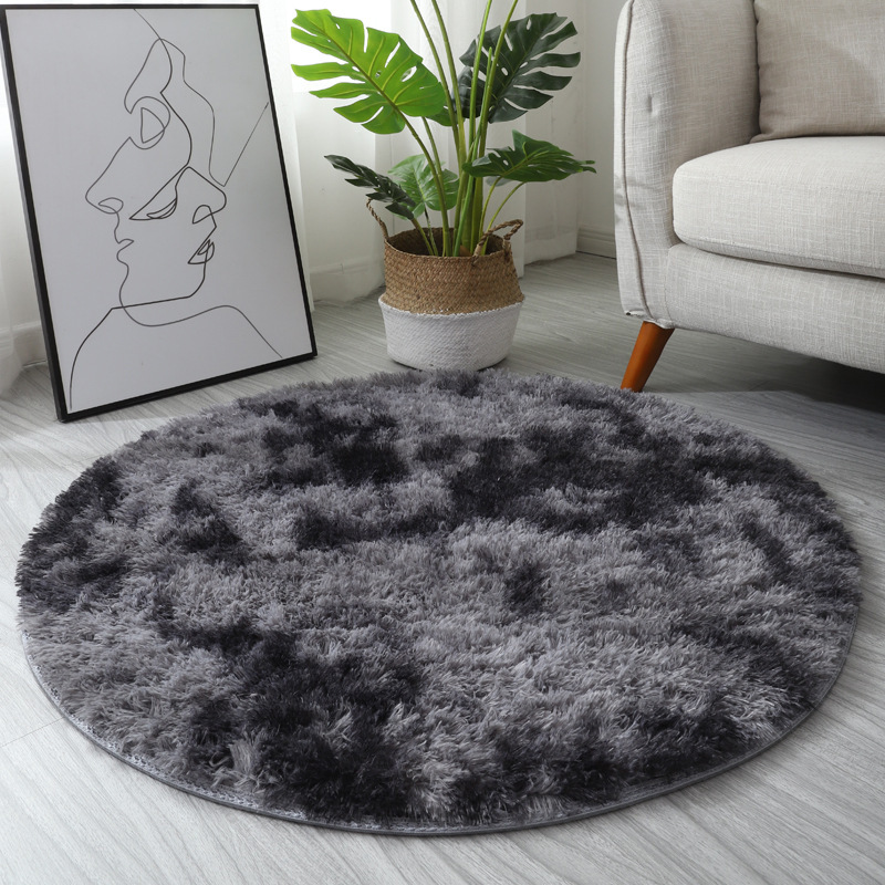 Alfombra Redonda con Degradado Tie-Dye Estilo INS para Sala de Estar, Dormitorio, Sofá, Cabecera, Ventanal y Felpudo, Suministrada por el Fabricante image 10