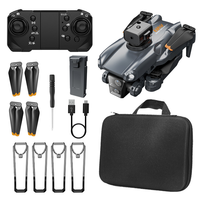 Nuevo producto transfronterizo P25 de alta definición UAV de fotografía aérea tres cámaras de evasión de obstáculos quadcopter plegable avión de control remoto