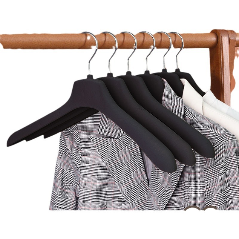 植毛高級スーツハンガー家庭用コート滑り止めたんすミンク毛皮セーター専用ビロード服掛け