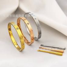 卡家加手镯五代钛钢情侣不掉色男女镯子欧美饰品时尚手环链经典