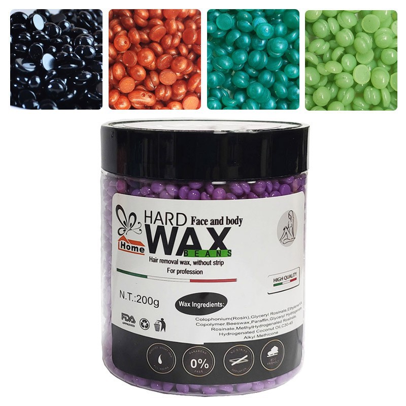 Nuevo 200g cera de abejas depilación cera frijoles depilación cera de abejas partículas sólidas crema de depilación sin papel partes privadas cera nacarada frijoles