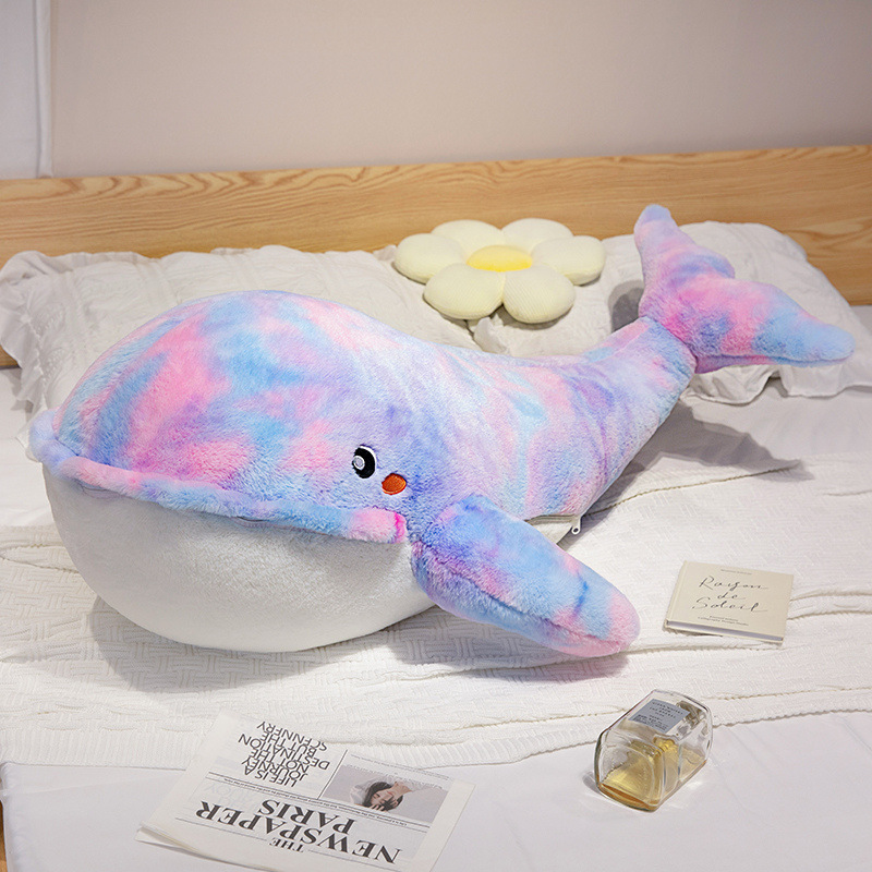 컬러 고래 베개 담요 2 대 1 베개 120cm 담요 1*1.7m 2.4kg