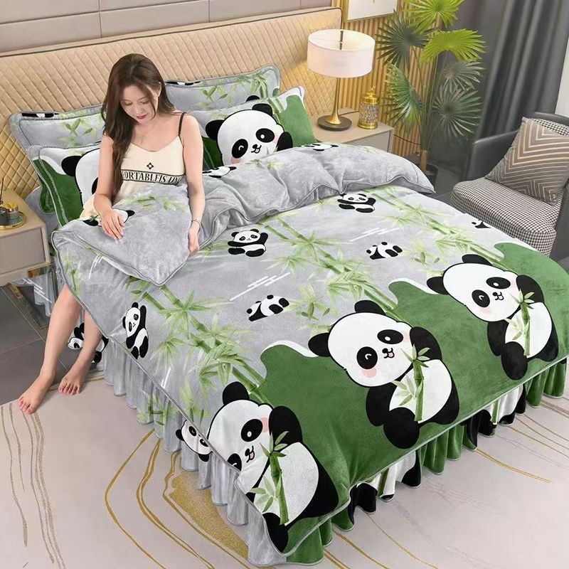 팬더두두오프화이트 [고밀도시리즈 벨벳 4종세트] njj