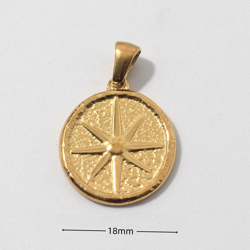 600g Weight Pendant Jewelry Making Type 18K Gold Plated Plating Material No Chain Chain Material 1 Piece Quantity Daily Occasion 304 Stainless Steel Material Sun, Devil's Eye, Moon Pattern All Seasons Season Women's Gender Polished Finish Plating Design Vintage Style Style 1 Piece 304 Stainless Steel 18K Gold Plated Sun Devil's Eye Moon Polished Pendant 9
