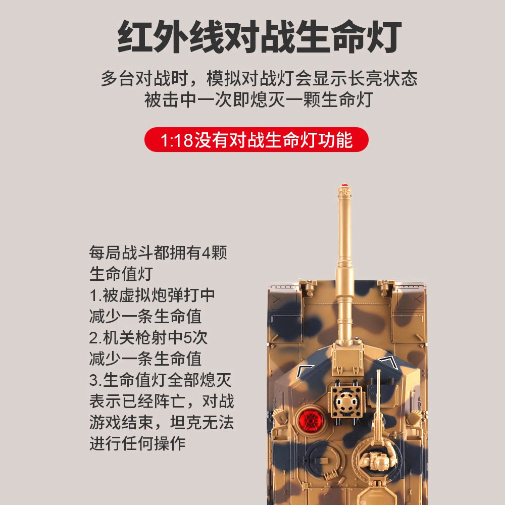 Li Chengfeng batalla control remoto 99 tanque aleación crawler-tipo fuego bala bomba de agua coche humo niño juguete