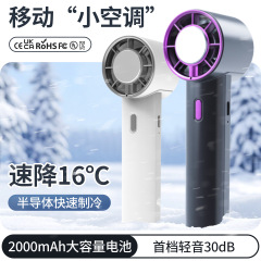 2000mAh 5段階風量調節 長時間駆動 ハンドヘルド冷却ファン 半導体冷却 小型扇風機 即納卸売